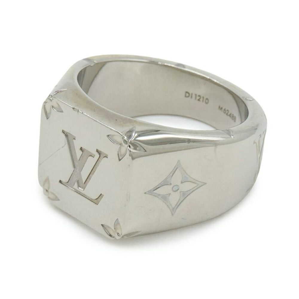 Louis Vuitton Signet Ring Silver Metal - Picture 2 of 6